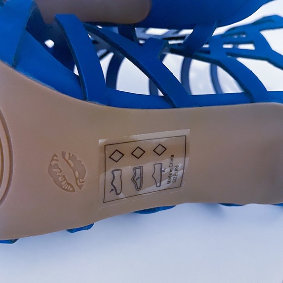 Cobalt Blue Caged Heels by Shoe Republic LA - Picture 10 of 12